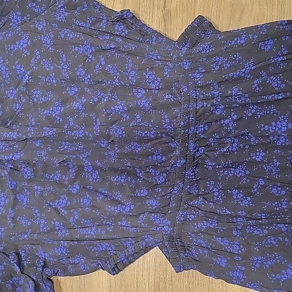 GAP Women’s LENZING ECOVERO Cutout Floral Blue/Black Midi Dress NWT-Size XL - Picture 11 of 17